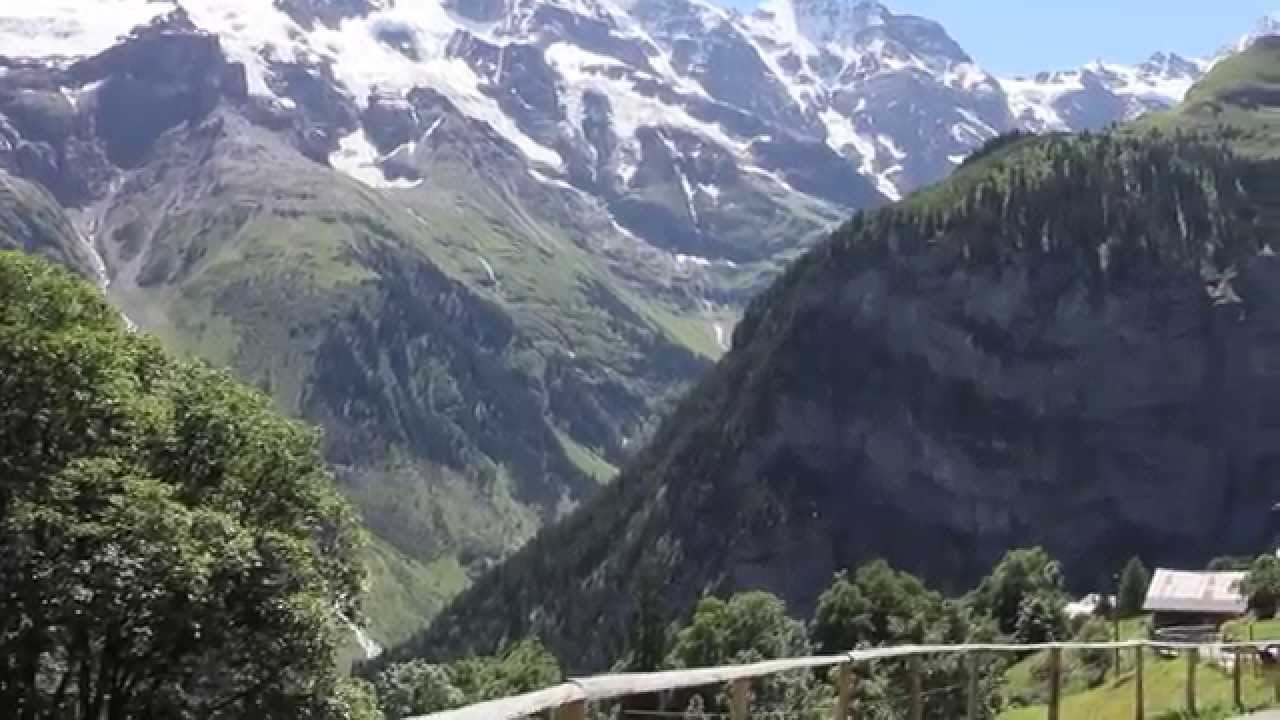 Murren - Gimmelwald -Stechelberg Day Hike Swiss Alps Switzerland