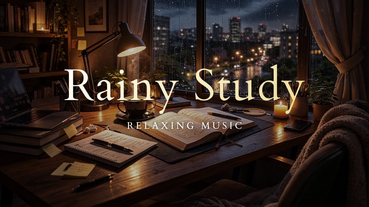 Rainy Night Smooth Jazz | Deep Focus & Relaxing Study Music