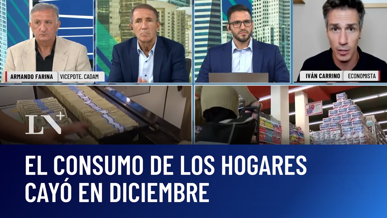 El Gobierno y la economía: el consumo de los hogares cayó 1,4% en diciembre