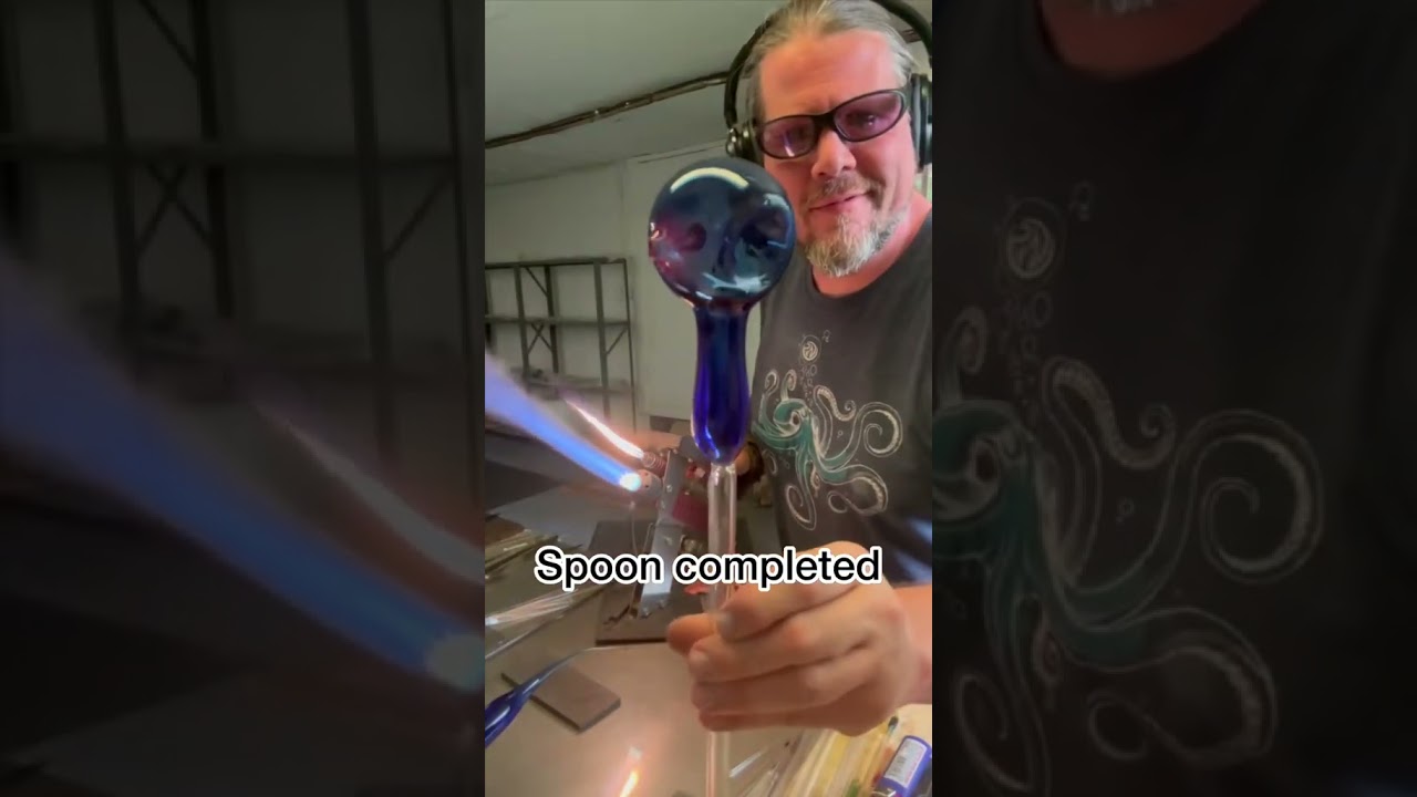 Glassblowing an Octopus Spoon Pipe! Watch This Fiery Creation From Start to Finish 🔥🐙