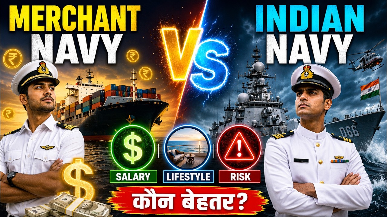 💰 Merchant Navy या Indian Navy? Salary, Lifestyle और Risk का Full Comparison