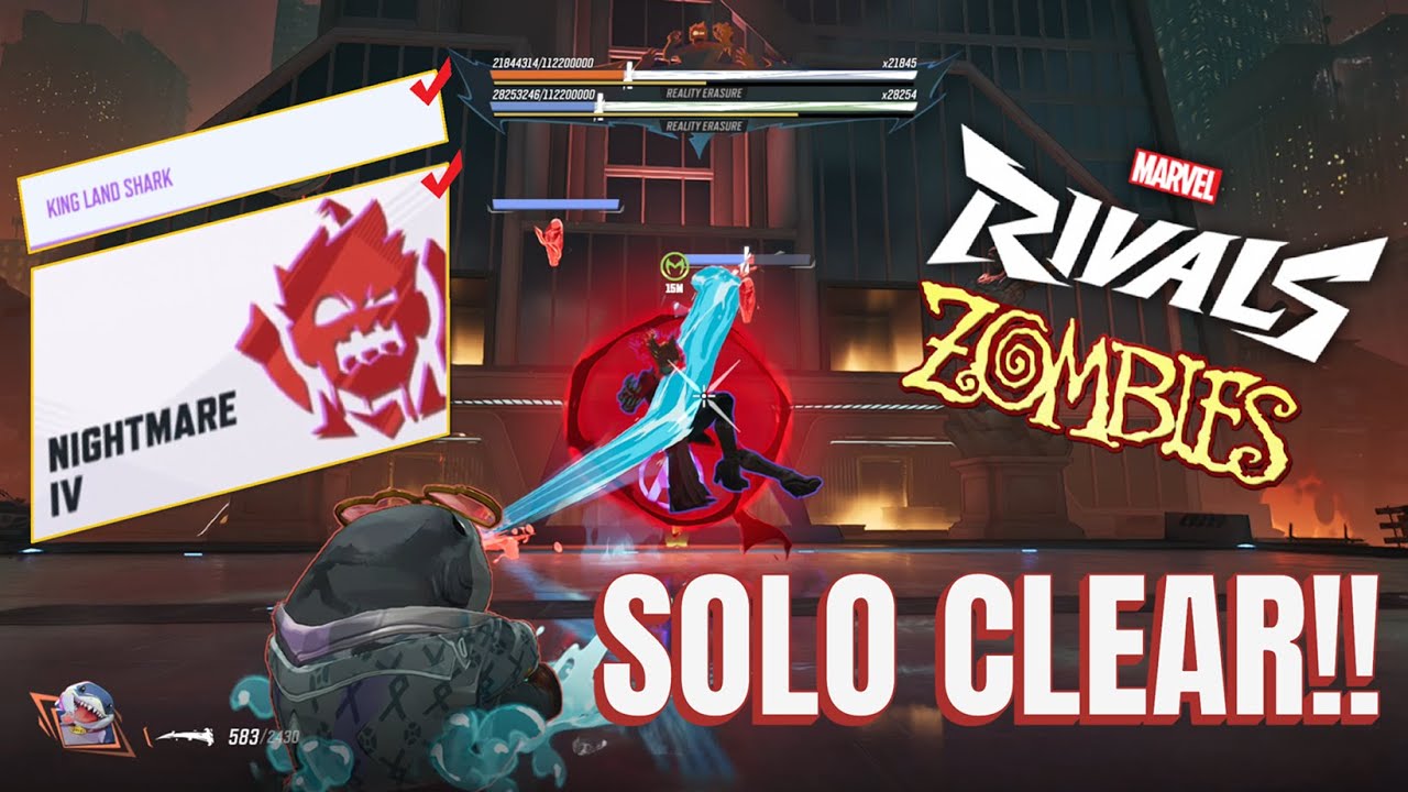 *KING LAND SHARK* Unlocked!! | Solo Nightmare IV CLEAR with Jeff | *NO RANDOM CARDS* | Marvel Rivals
