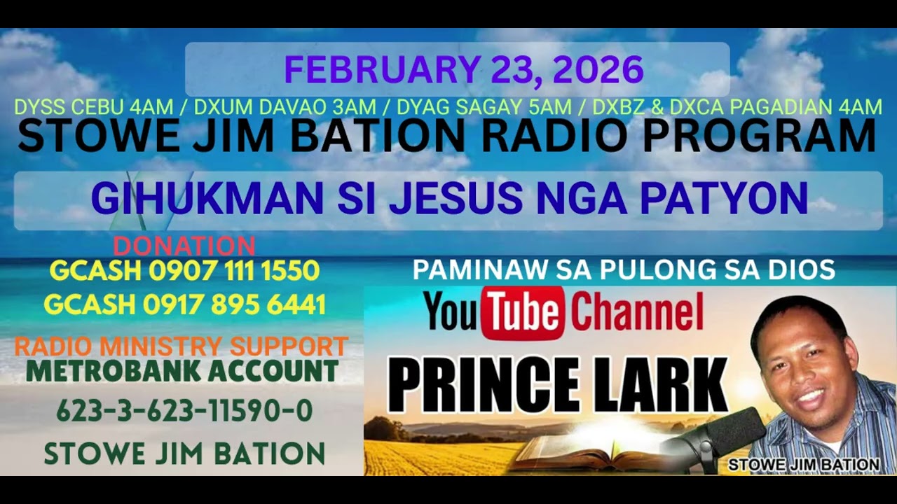 FEBRUARY 23, 2026 || GIHUKMAN SI JESUS NGA PATYON || STOWE JIM BATION || CEBUANO BISAYA