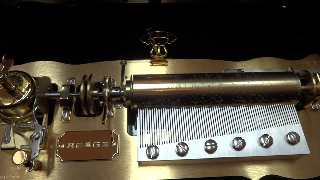 Reuge 15 song, 72 note  interchangeable cylinder music box