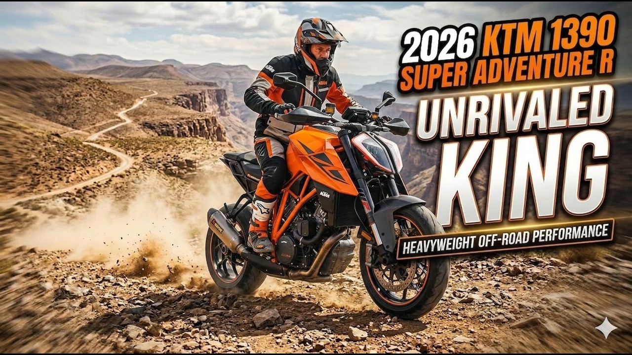 KTM 1390 Super Adventure R 2026 года; непревзойденный король тяжелых внедорожных характеристик.
