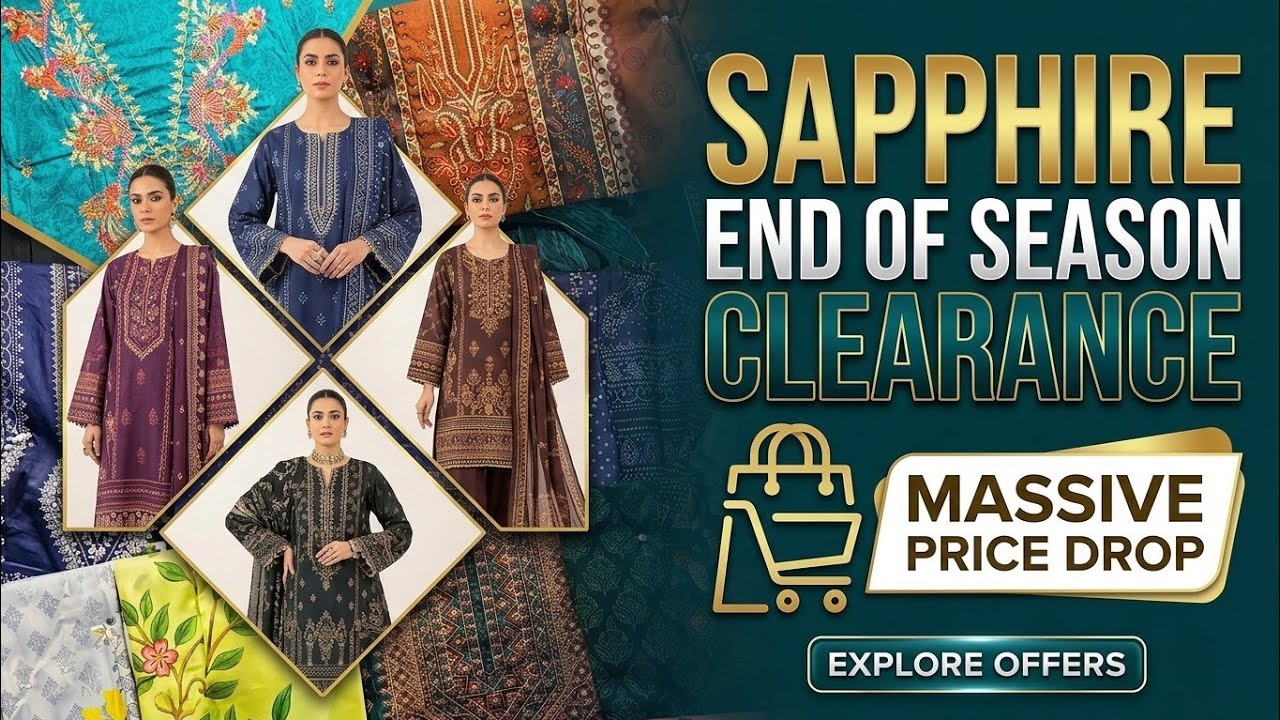 Sapphire Biggest End of Season Sale 2026 | Unstitched | Discounted Prices on Suits | My First Vlog