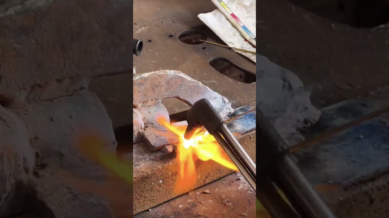 Weld with fire. 