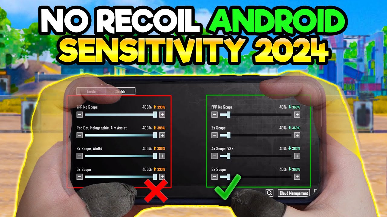 Лучшая чувствительность Android No Recoil 2024 года | Обновление 3.0 | BGMI и PUBG MOBILE