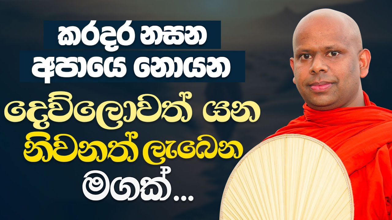 කරදර නසන, අපායෙ නොයන, දෙව්ලොවත් යන, නිවනත් ලැබෙන මගක්...  | Venerable Welimada Saddaseela Thero