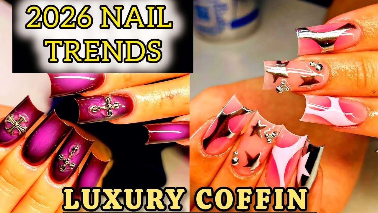 2026 Coffin Acrylic Nail Trends 💅 Luxury & Easy Nail Art Designs