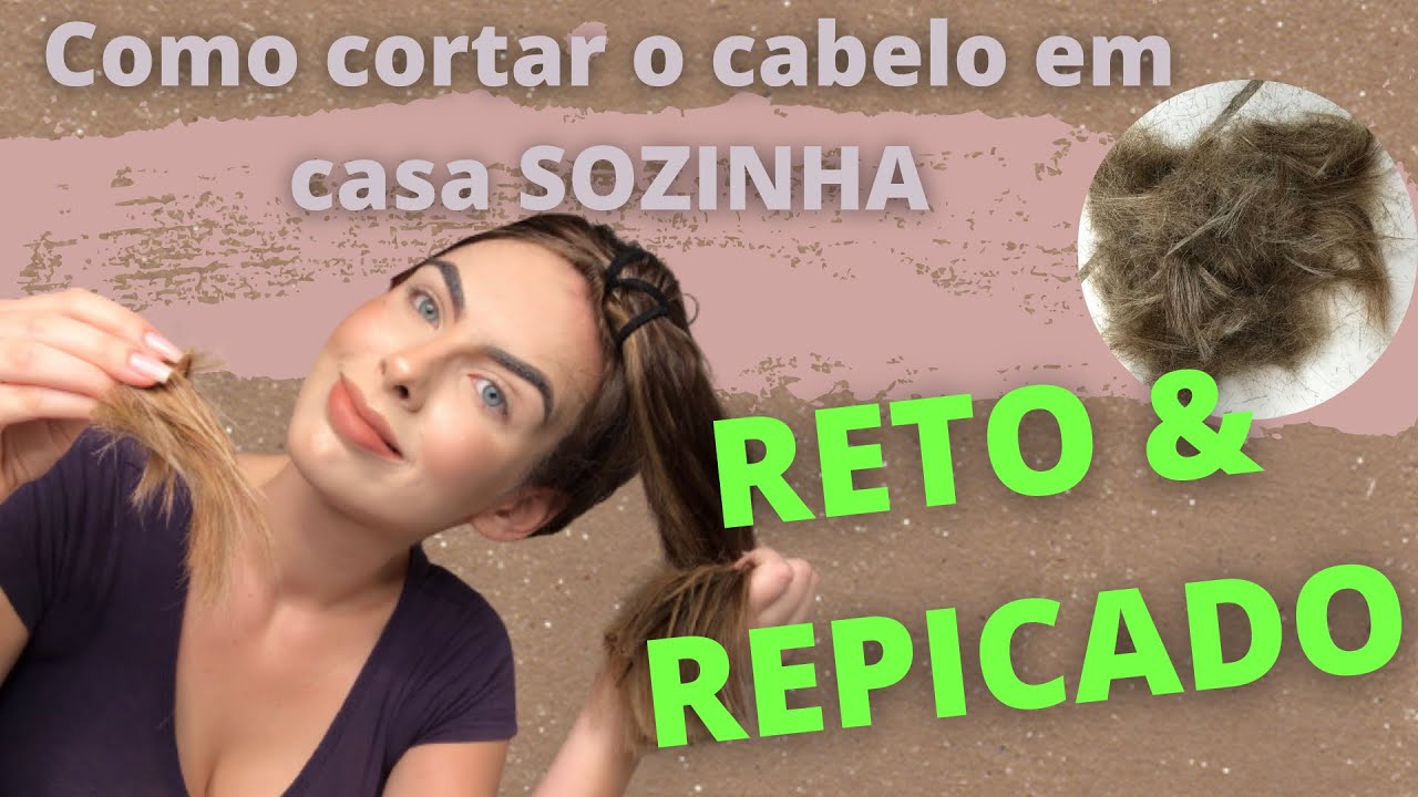 COMO CORTAR O CABELO RETO E REPICADO EM CASA SOZINHA | INGRID LORRANE