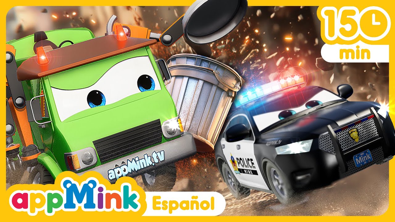 🚔💨🚛♻️¡Policía de Basura! ¡Acción Maloliente! 🚓🚛🗑️♻️ #appminkespañol #nurseryrhymes #kidssong