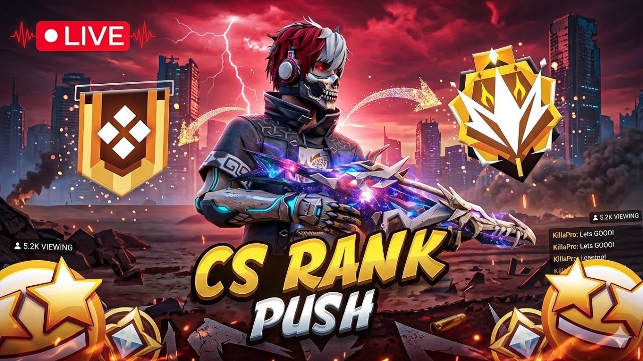 gadar gaming019 is live! Cs rank push live stream 😱#freefire #gaming #video #games 