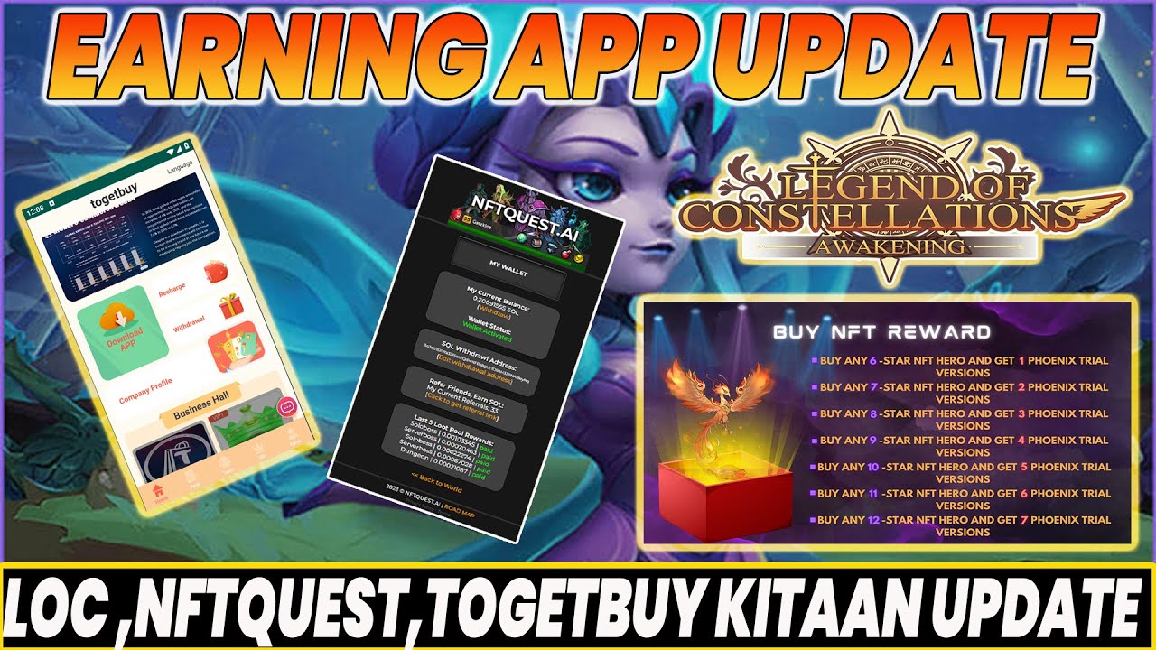 LOC ,NFTQUEST.AI AND TOGETBUY KITAAN UPDATE (Android and windows )