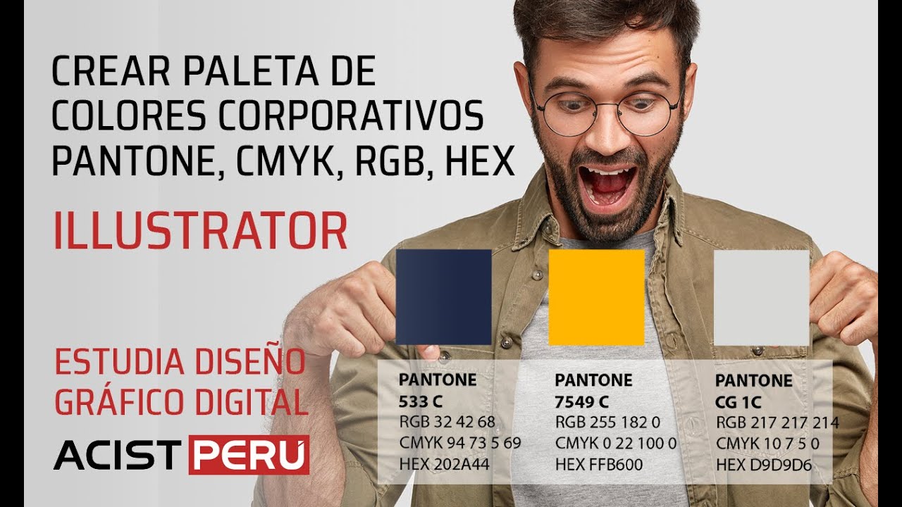 Cómo crear paleta de colores corporativos y obtener el color pantone, cmyk, rgb  en illustrator 2021