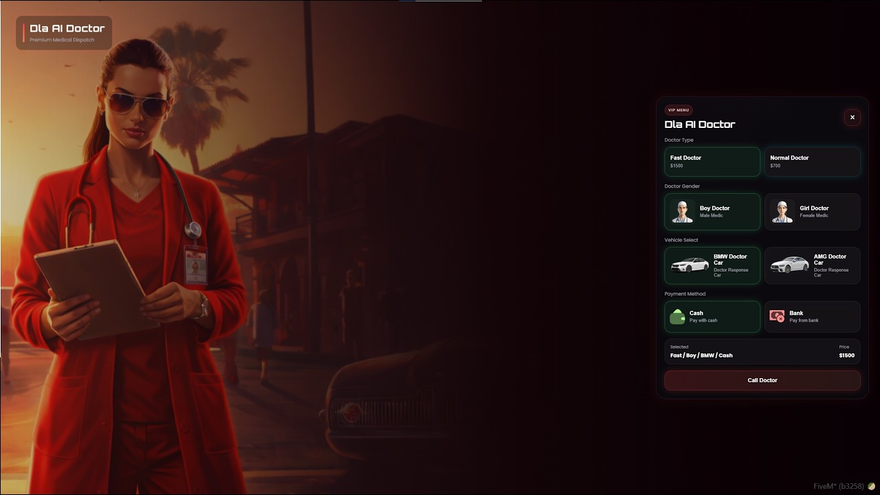 Dla mAiDoc 🚑 | Doctor System for FiveM (ESX/QBCore/Qbox) 🔥 Realistic RP Medical Script