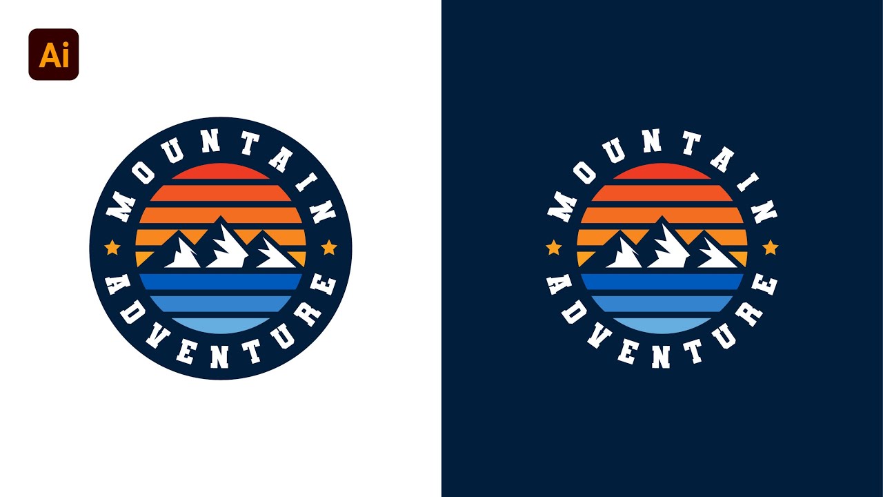 How to Make Emblem Logo in Adobe Illustrator | Logo Tutorial