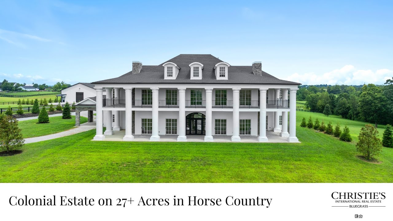 Colonial Estate and 27+ Acres in Kentucky Horse Country