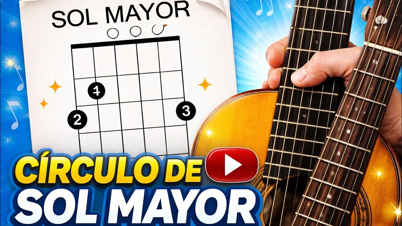 Cómo Tocar el Círculo de SOL Mayor en Guitarra Fácil