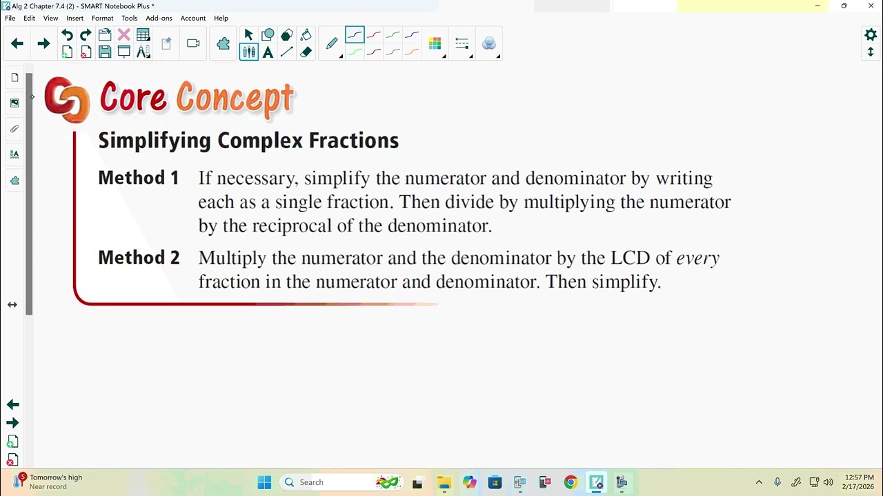 Algebra 2 Chapter 7.4 (2a)