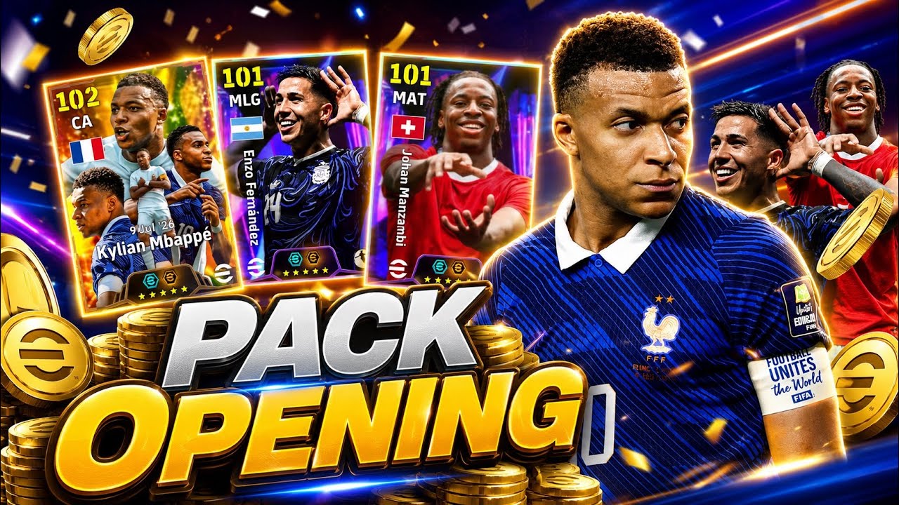 PACK OPENING EM BUSCA DO MBAPP&Eacute; BIG TIME NO EFOOTBALL 26 MOBILE 