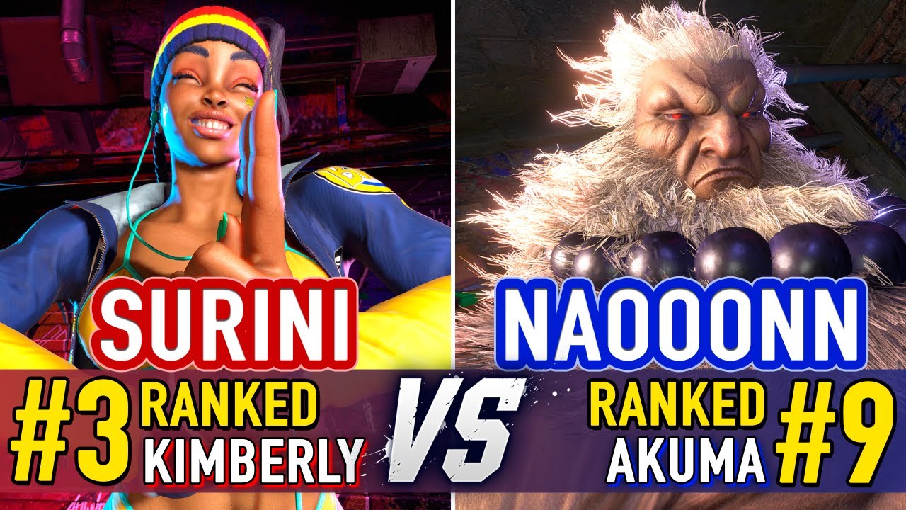 SF6 🤜 Surini (#3 Ranked Kimberly) vs Naooonn (#9 Ranked Akuma) 🤛 SF6 High Level Gameplay