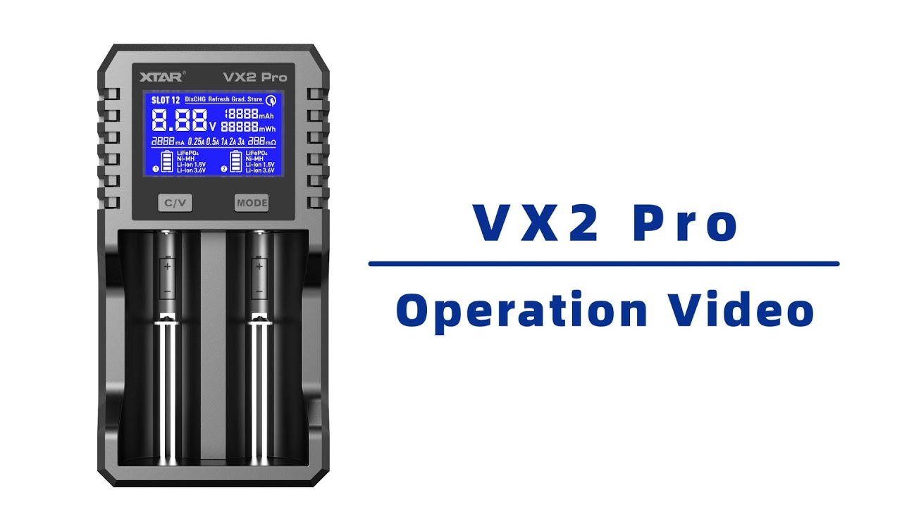 XTAR VX2 Pro Charger | Operating Instructions