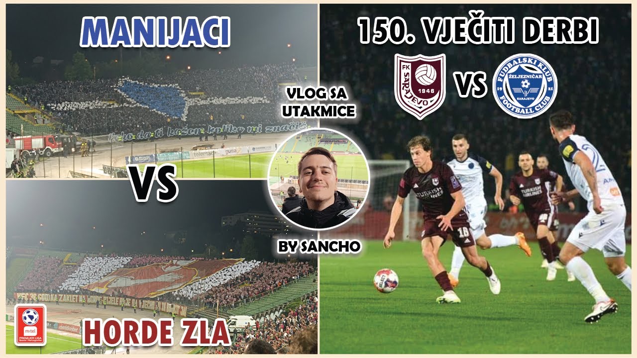 NAVIJAČKE BORBE NA KOŠEVU! DERBI PRIPAO SARAJEVU! | Sarajevo - Željezničar Vlog 🔴🔵