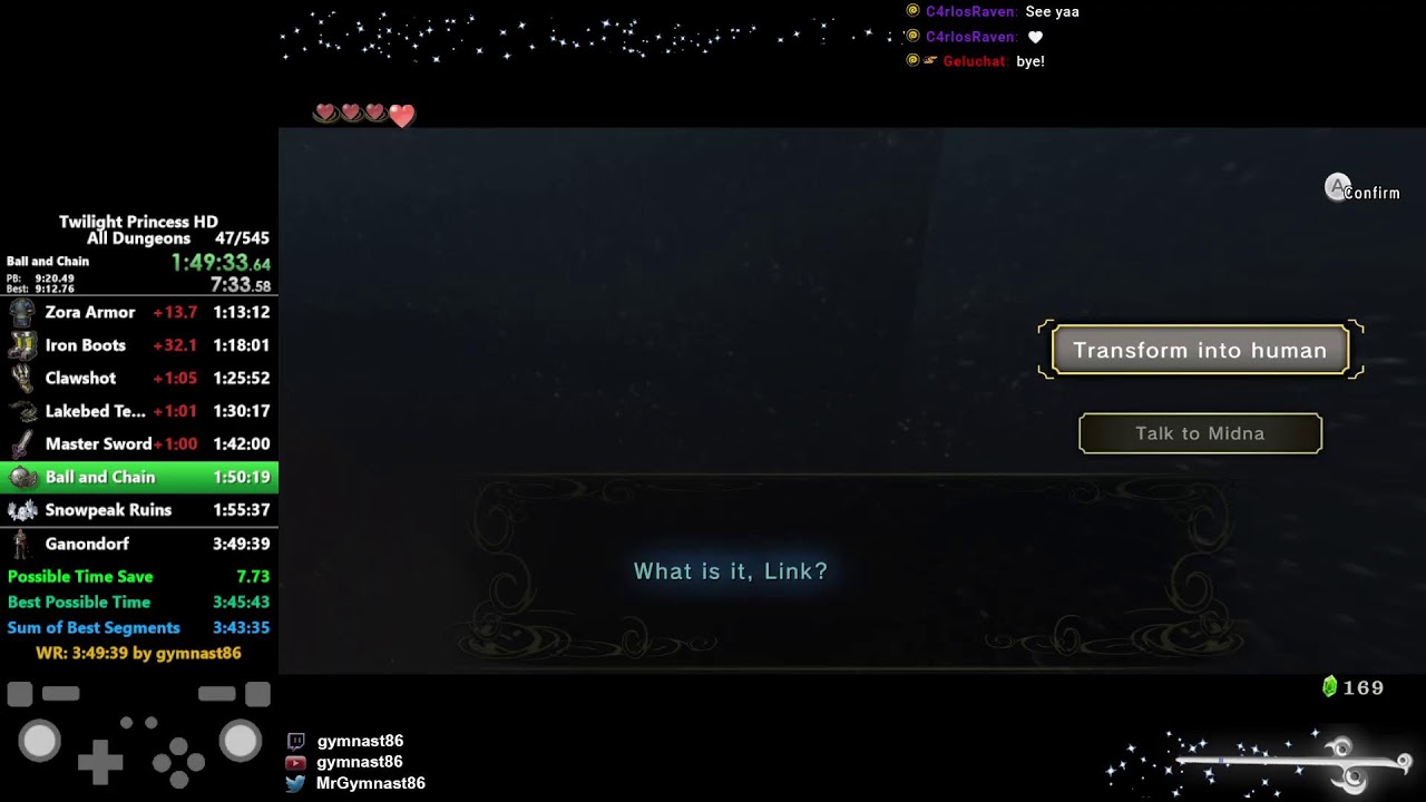 Twilight Princess HD All Dungeons Speedruns