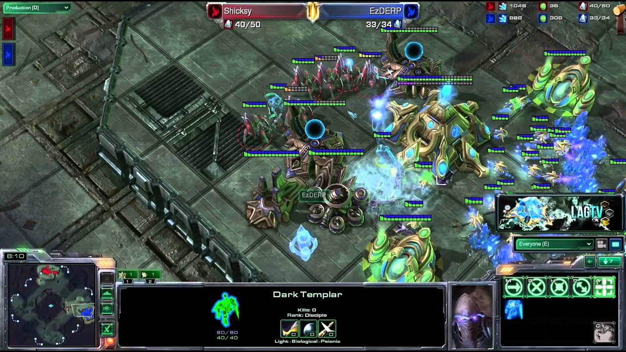 Shicksy (P) VS EzDERP (P) -- Starcraft 2 [LAGTV]