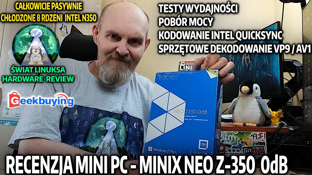 Recenzja MINIX NEO Z350 0dB - 8 rdzeni Intel i3 N350 chłodzone pasywnie. Quicksync pob&oacute;r mocy i inne