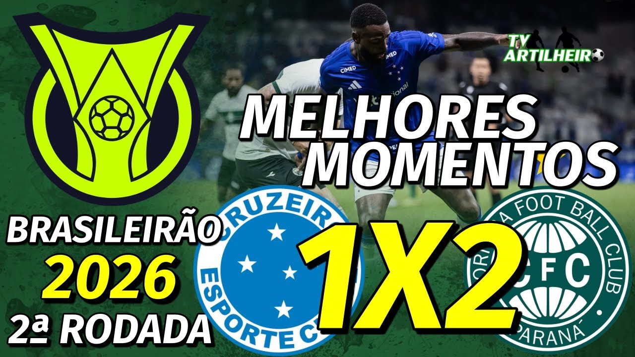 [Série A '26] 2ª Rodada | Cruzeiro 1 X 2 Coritiba | Melhores Momentos | TV ARTILHEIRO