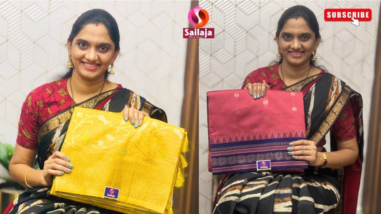 Semi gadwal #pattu , #chiffon & fancy #sarees collection @sailajasilks Ph-9849553901