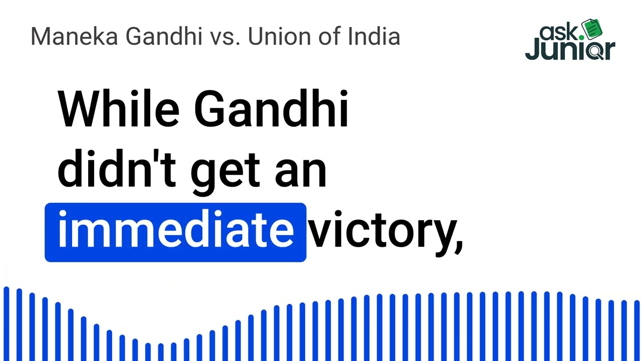 Maneka Gandhi vs. Union of India &ndash; Expanding the Scope of Article 21