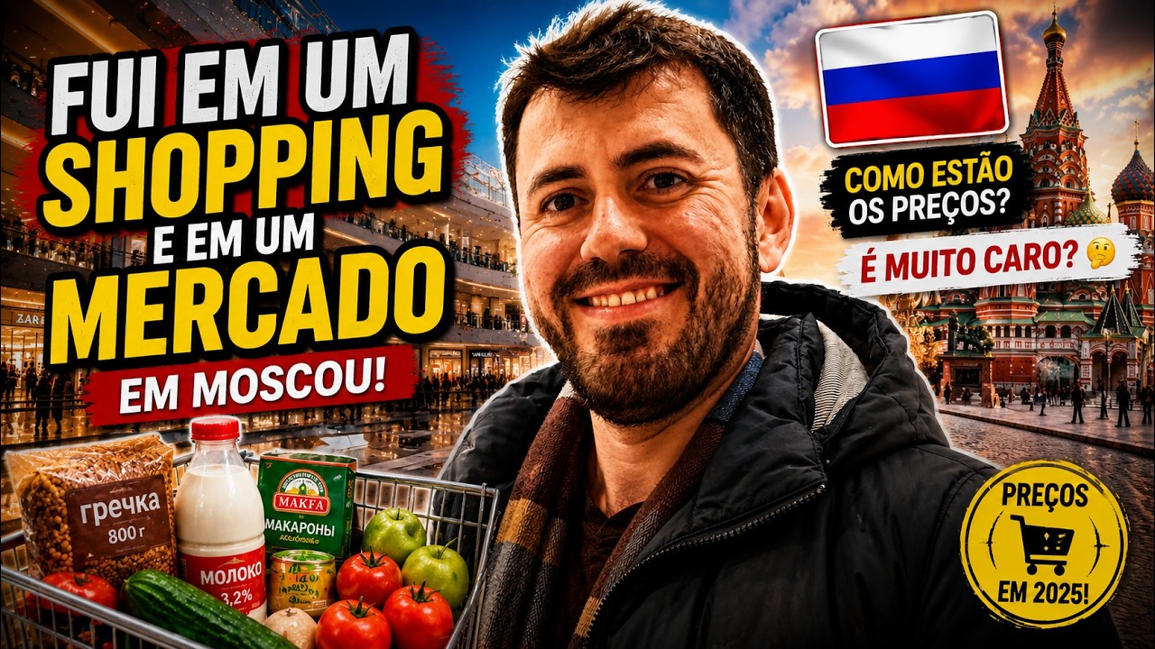 🇷🇺 Fui em um Shopping e em um Mercado em Moscou, na Rússia! Como estão os preços? É muito caro?🫰