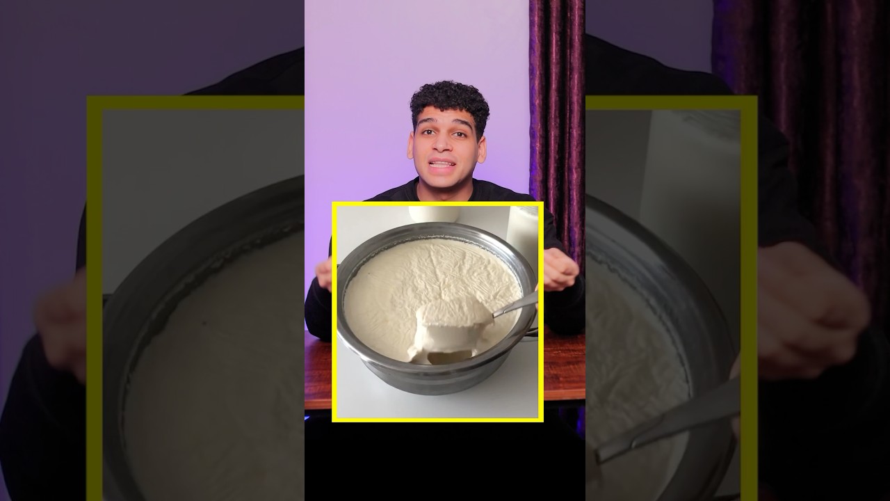 الزبادي اليوناني 🥛 بأسهل طريقه 😋 greek yogurt