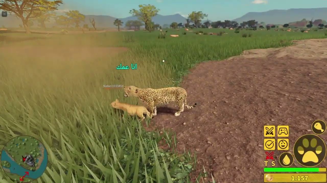 Kosing animals bigger and smaller as an leapord in savannah life (roblox)