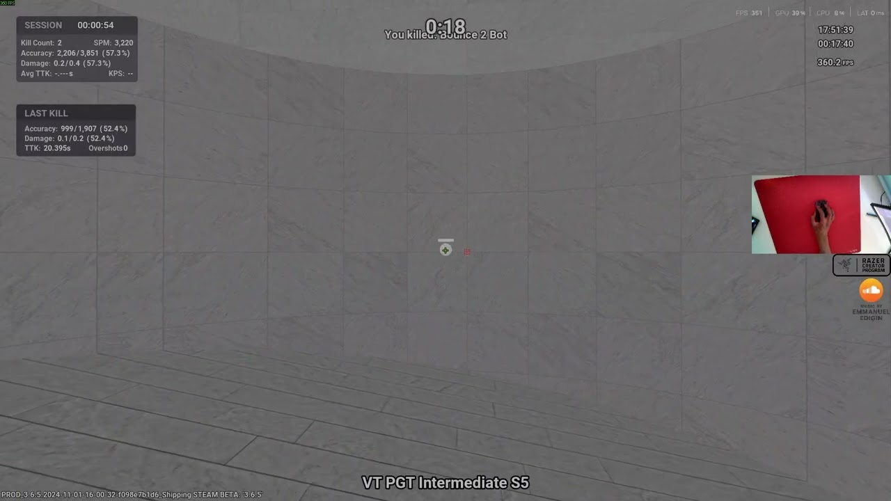 VT Kovaak's Benchmark Intermediate - PGT Master