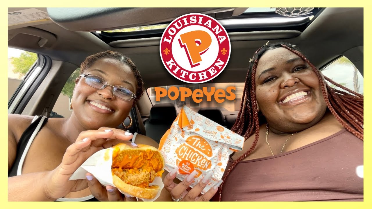 POPEYES *NEW* BUFFALO RANCH CHICKEN SANDWICH! mukbang | DeLexis