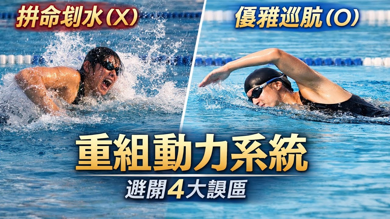自由泳總游不快？避開這 4 個「致命誤區」，17年教練教你重組動力系統！#游泳教學 #游泳技巧 #自由泳 #freestyleswimming