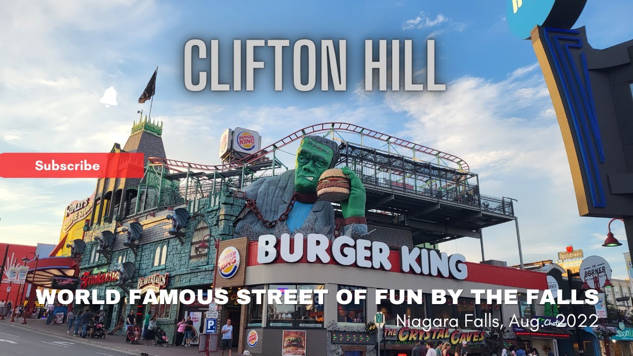 Niagara Falls Canada, Walking Tour From Clifton Hill to Falls 