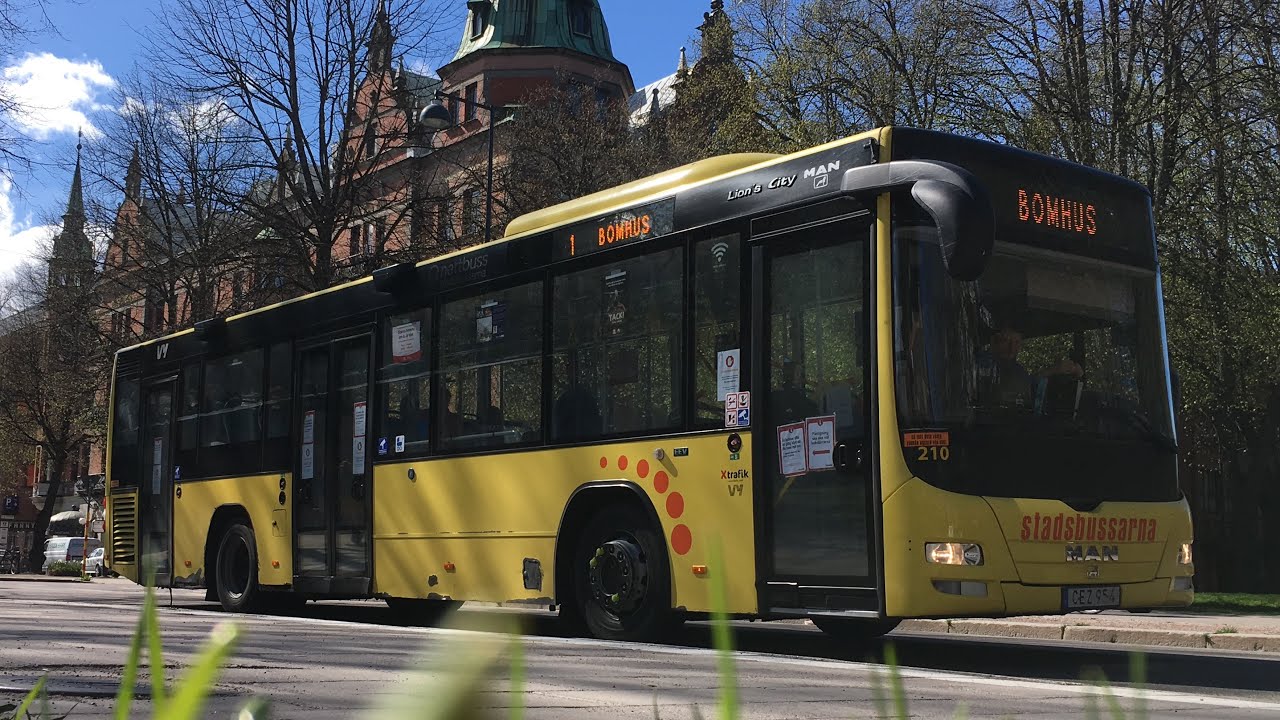 Bus ride line 1 from Gävle Rådhus to Åby.