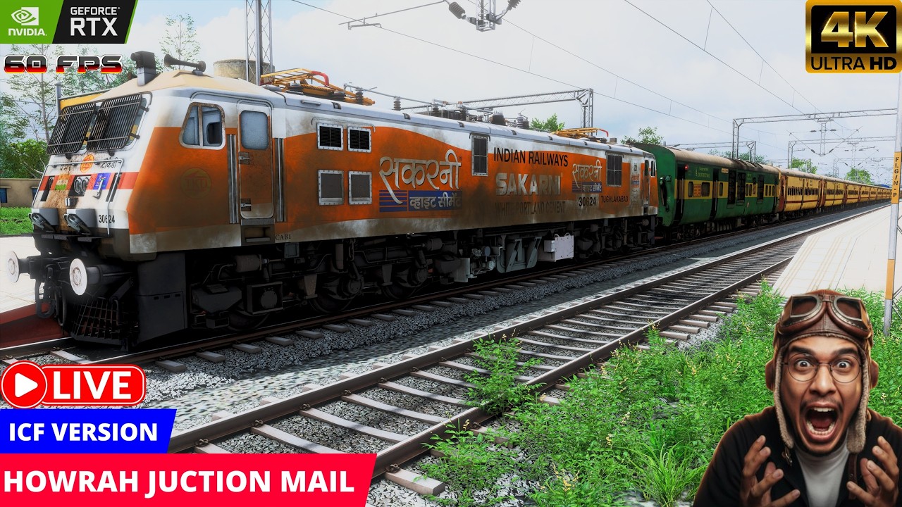 (ICF VERSION)13006 AMRITSAR HOWRAH MAIL LIVE RAILWORKS..#indianrailways #railworks #gaming #live