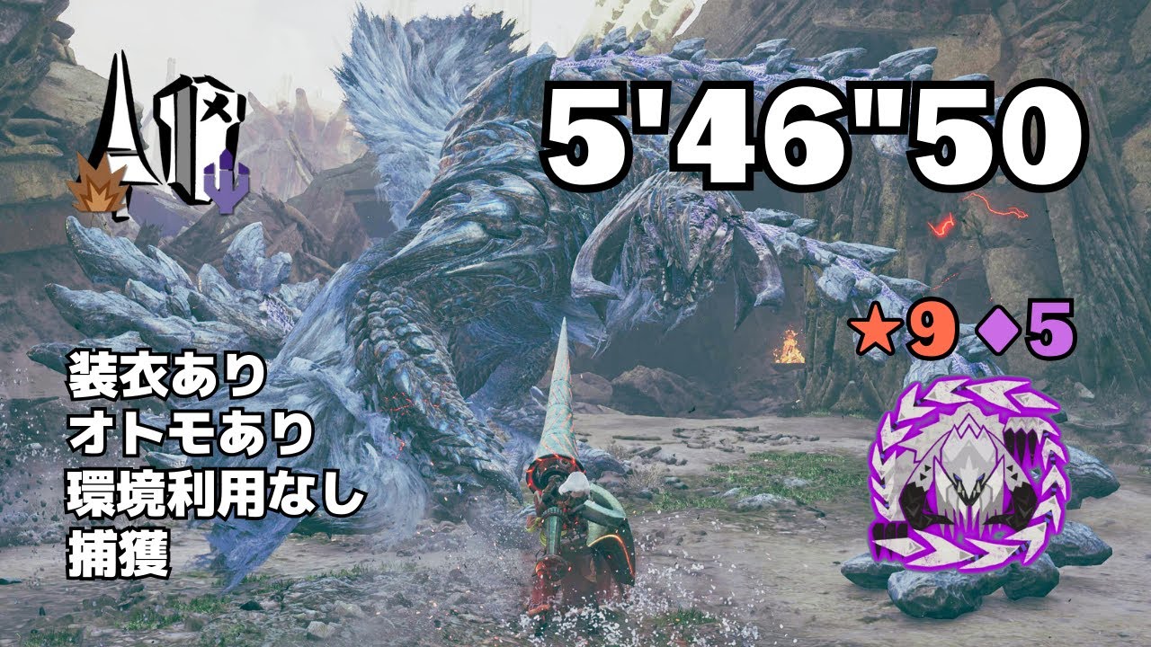 【MHWilds】★9◆5 歴戦アルシュベルド ランス ソロ 5'46
