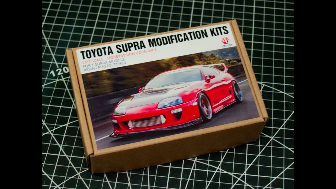 In-BOX Review-  HD03-0492 Hobby Design Toyota Supra Modifications Kits 1:24