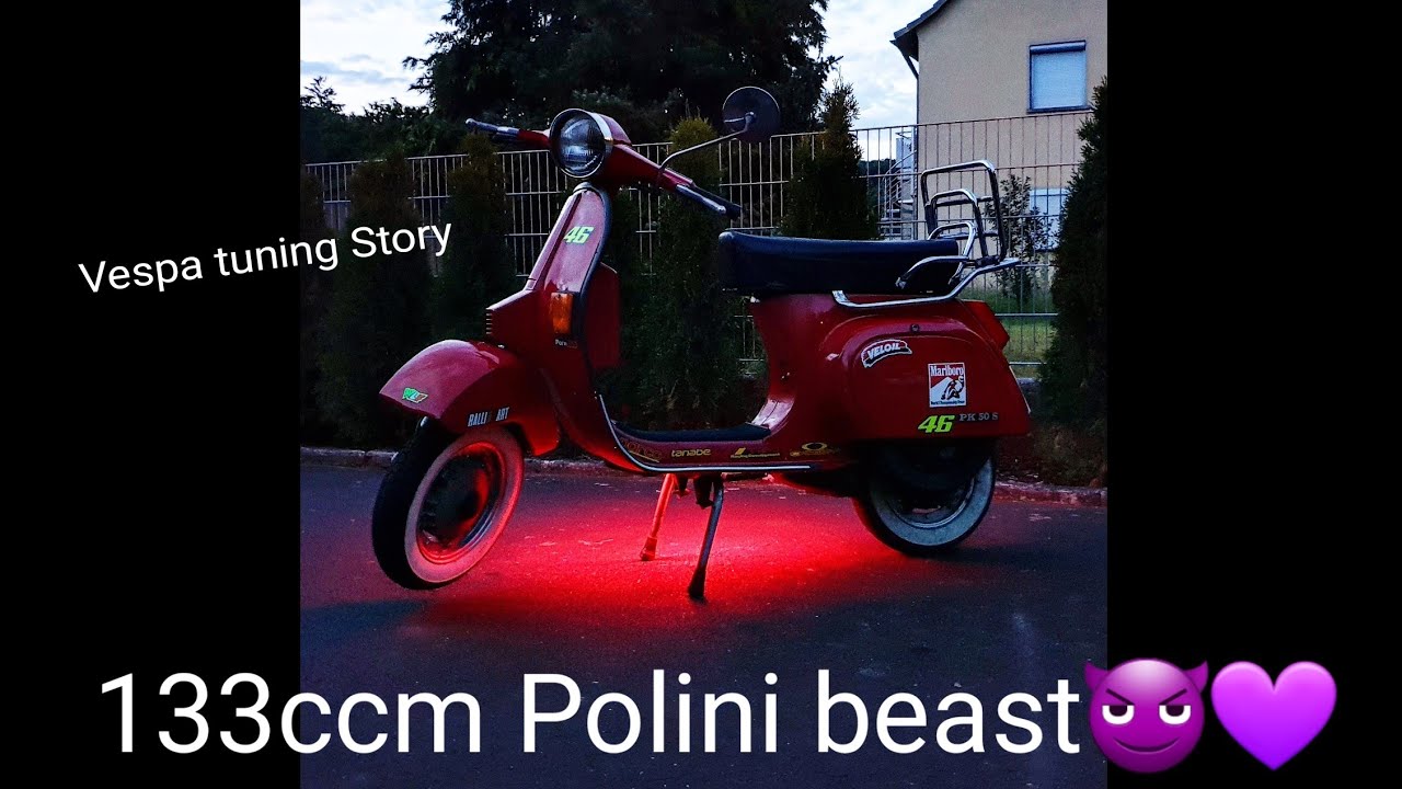 Tuning Story Vespa Pk 50 - 133cm Polini, full restauration, crazy work, Scooter racing