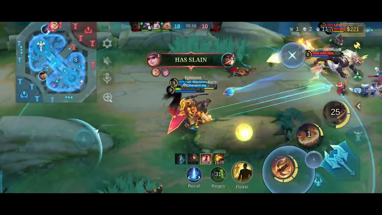 MLBB. Franco full gameplay with 20 assist and perfect hook