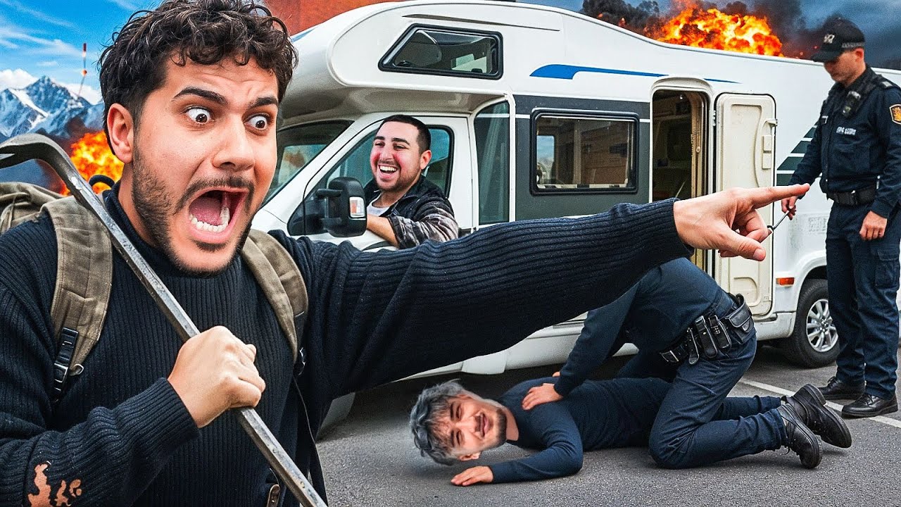 3 Ausländer Klauen 1 Camping Van
