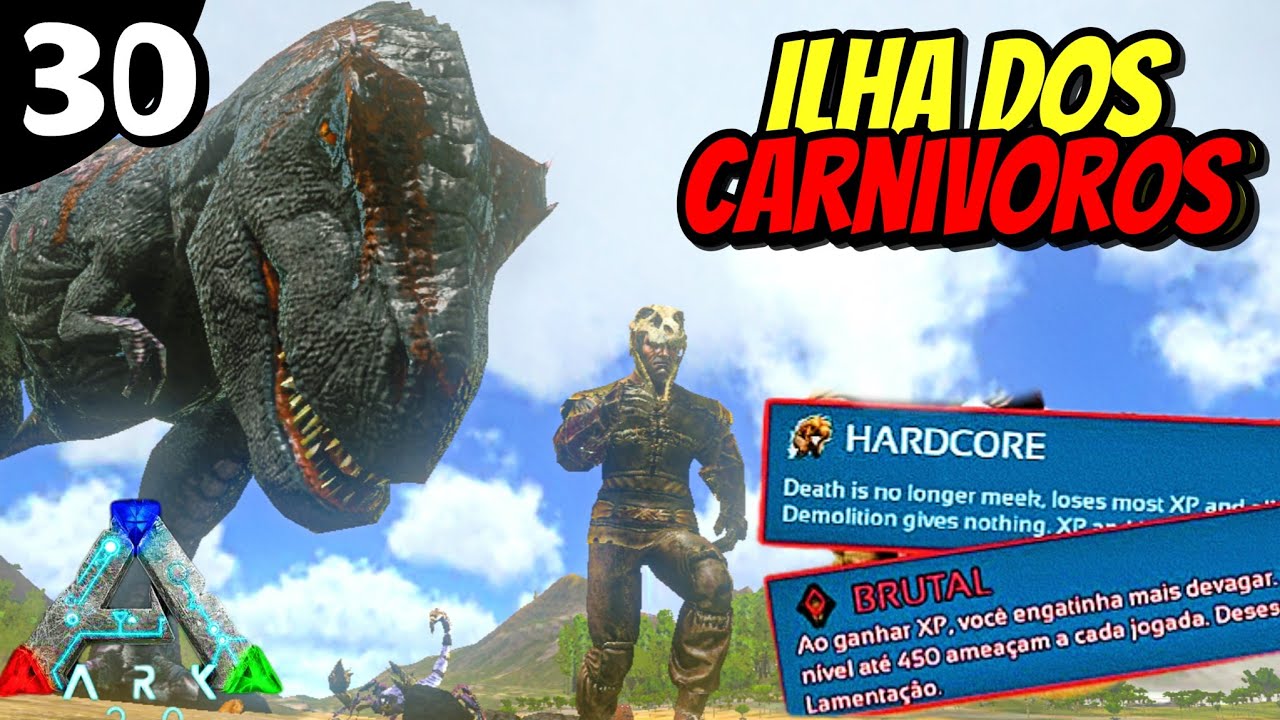 VAMOS UPAR NO BRUTAL ! De volta às origens do Ark Mobile - I Survived 100 Days in Brutal ARK - EP 30