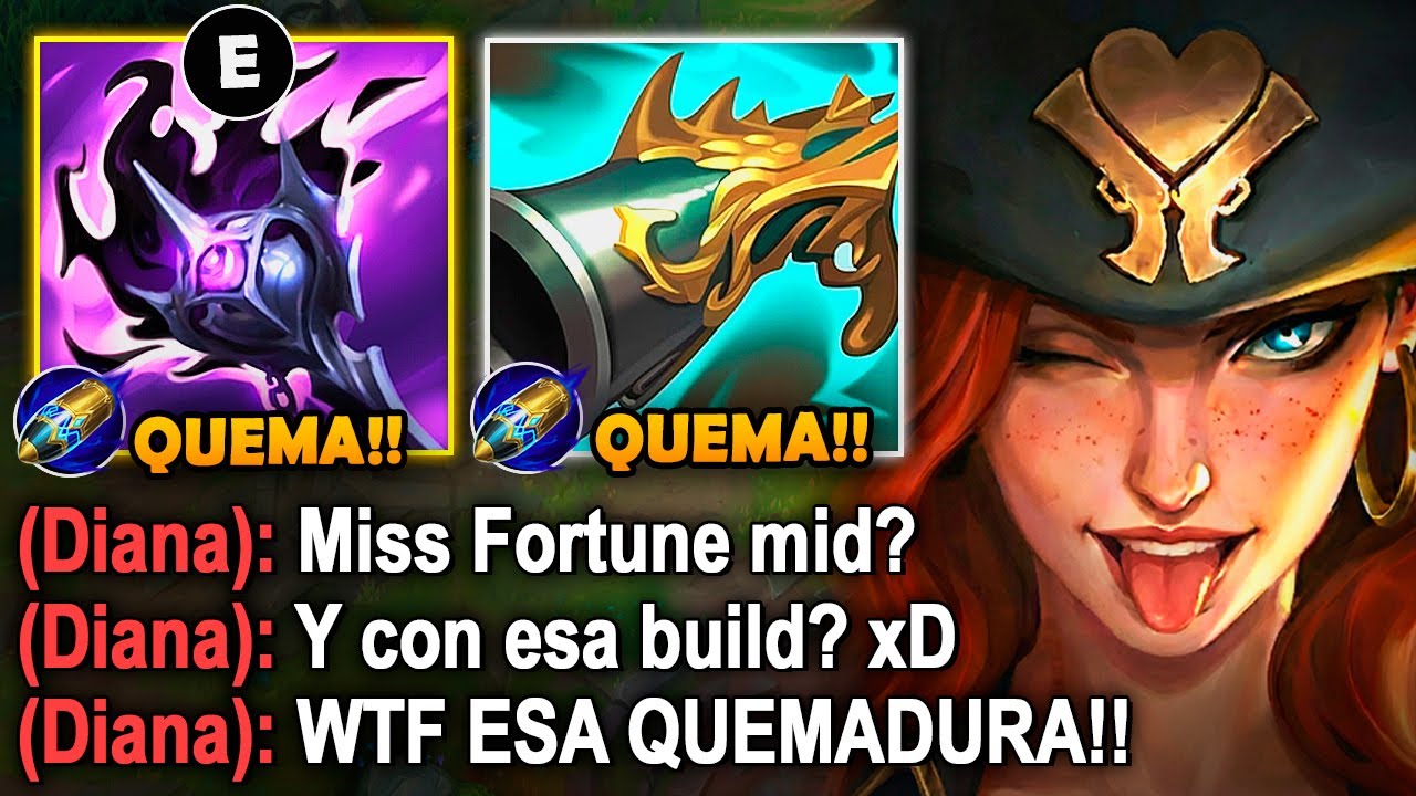 Miss Fortune pero con su build definitiva de quemaduras para derretir al rival